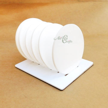 White Acrylic Coaster Set
